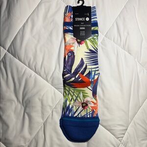 NWT! Stance Kids Wade Collection Vibrant Tropical Socks - Blue and Multicolor